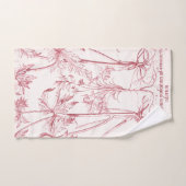Roze Botanische Kunst Bad Handdoek (Handdoek)