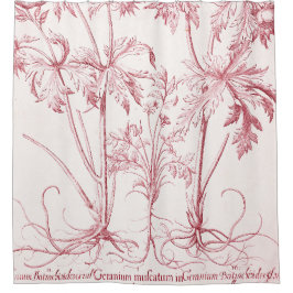 Roze Botanische Kunst Douchegordijn