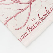 Roze Botanische Kunst Fleece Deken (Hoek)