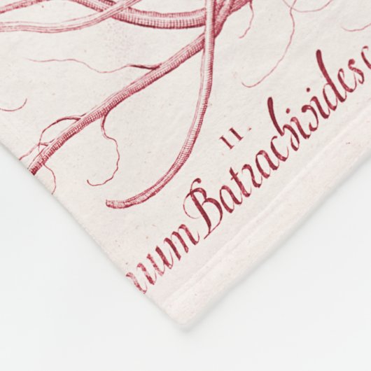 Roze  Botanische Kunst Fleece Deken (Hoek)