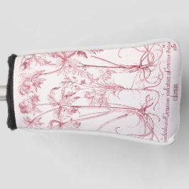 Roze Botanische Kunst Golfheadcover