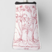 Roze  Botanische Kunst Golfheadcover (Draai 90)
