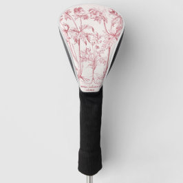 Roze Botanische Kunst Golfheadcover