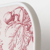 Roze Botanische Kunst Monogram Pickleball Paddle (Links Detail)