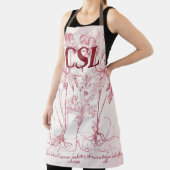 Roze  Botanische Kunst Monogram Schort (Insitu)