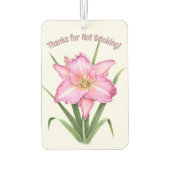 Roze botanische kunst op maat van het daglicht luchtverfrisser (Achterkant)