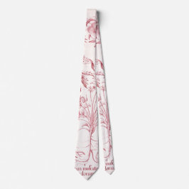 Roze Botanische Kunst Stropdas