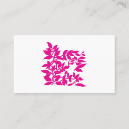 Roze Botanische Luxe Zakelijke Kaart Contactkaartje