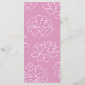 Roze Botanische Moderne Trouwmenu Menu (Achterkant)