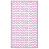 Roze botanische patronen met petroleumegolf tafelkleed (Voorkant)