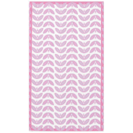 Roze botanische patronen met petroleumegolf tafelkleed