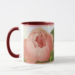 Roze  botanische Rosebud koffie Mok