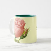 Roze  Botanische Rozen Koffie Mok (Voorkant links)