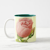 Roze  Botanische Rozen Koffie Mok (Links)