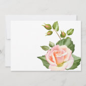 Roze Botanische Trouw Dankjewel Bedankkaart (Achterkant)