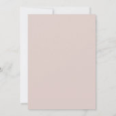 Roze botanische trouwuitnodiging kaart (Achterkant)