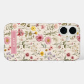 Roze Botanische Waterverf Bloemnaam Case-Mate iPhone Case (Achterkant (horizontaal))