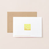 Roze Botanische Waterverf Bruiloft Dank u Folie Kaarten (Met envelop)