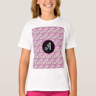Roze botanische wijnstokpatroon | Elegant bloemenb T-shirt