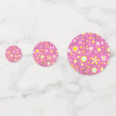 roze botanische wilde bloemen Confetti (Achterkanten)