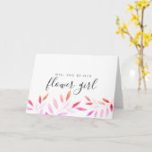Roze botanische zal je onze Bloemenmeisje zijn Kaart (Gele Bloem)