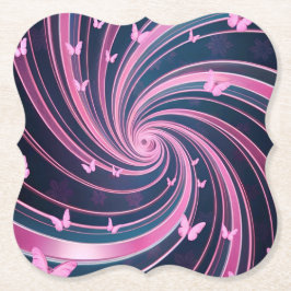 Roze boter kartonnen onderzetters