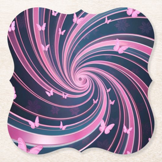 Roze boter kartonnen onderzetters (Voorkant)