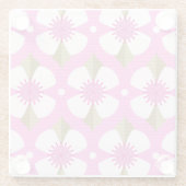 Roze boterbloem glazen onderzetter (Achterkant)