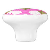 Roze boterbloem keramische knop (Zijkant)