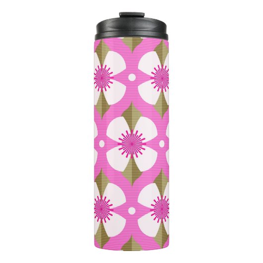 Roze boterbloem thermosbeker (Voorkant)