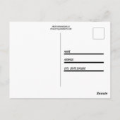 roze botervliegen briefkaart (Achterkant)