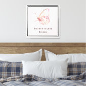 roze botervliegen canvas afdruk (Insitu (Slaapkamer))