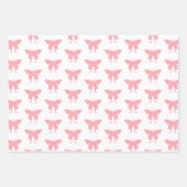 Roze botervliegen Papierbladen overvullen Inpakpapier Vel (Voorkant 2)