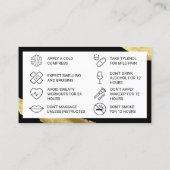 Roze Botox Aftercare Card Visitekaartje (Achterkant)