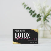 Roze Botox Aftercare Card Visitekaartje (Staand voorkant)