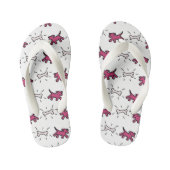 Roze Botten Graffiti Style Kinder flip 5 Kinder Teenslippers (Voetbed)