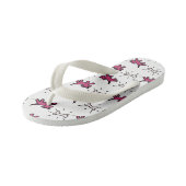 Roze Botten Graffiti Style Kinder flip 5 Teenslippers (Schuin)