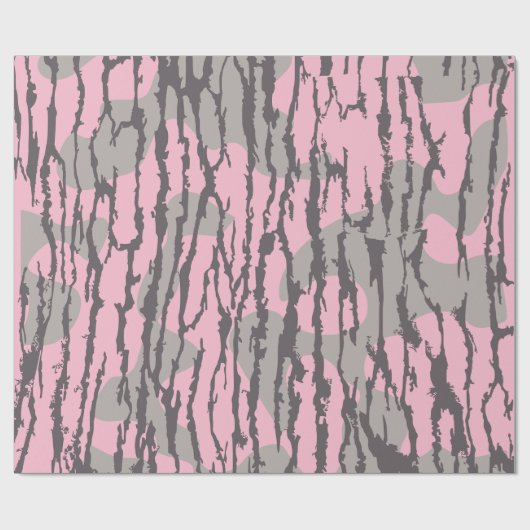 Roze Bottomland Camo Meisjes Bottomland Camo Pink Cadeaupapier (Vlak)
