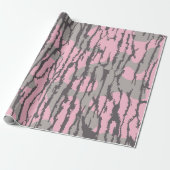 Roze Bottomland Camo Meisjes Bottomland Camo Pink Cadeaupapier (Uitgerold)