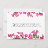 Roze Bougainvillea Bloemachtige Bruidsbruiloft Bed (Achterkant)