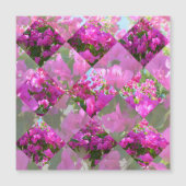 Roze Bougainvillea Bloemen Diamond Cut Design, (Voorkant)