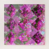 Roze Bougainvillea Bloemen Diamond Cut Design, Legpuzzel (Horizontaal)