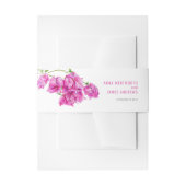Roze bougainvillea botanische waterverf op maat uitnodigingen wikkel (Voorkant Voorbeeld)