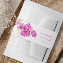 Roze bougainvillea botanische waterverf op maat