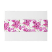 Roze bougainvillea botanische waterverf patroon uitnodigingen wikkel (Achterkant Voorbeeld)