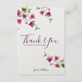 Roze Bougainvillea Flower Bedankt