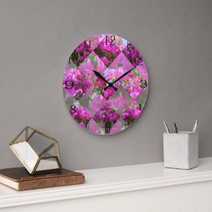 Roze Bougainvillea Flower Geometrical Design Grote Klok