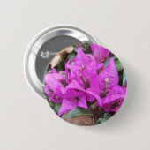 Roze Bougainvillea Flowers Button (Voorkant /achterkant)