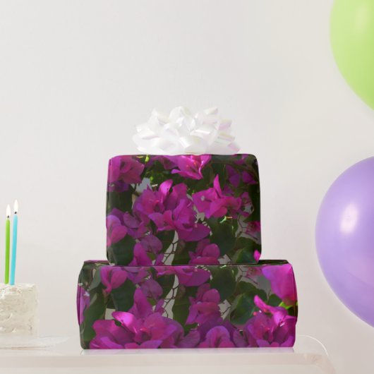 Roze Bougainvillea Flowers, Gift Wrapping Paper Cadeaupapier (Feestgeschenken)