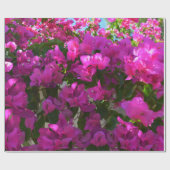 Roze Bougainvillea Flowers, Gift Wrapping Paper Cadeaupapier (Vlak)